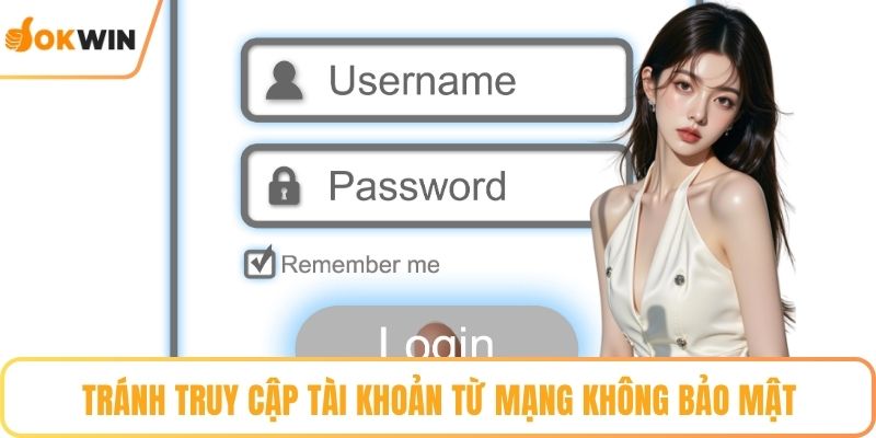 Tránh truy cập tài khoản từ mạng không bảo mật